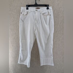 Judy Blue Crop Wide Jeans Whote High Waisted, 15/32